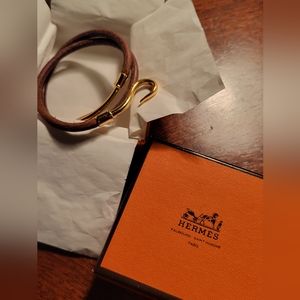 Hermes Jumbo Hook Double Tour Bracelet